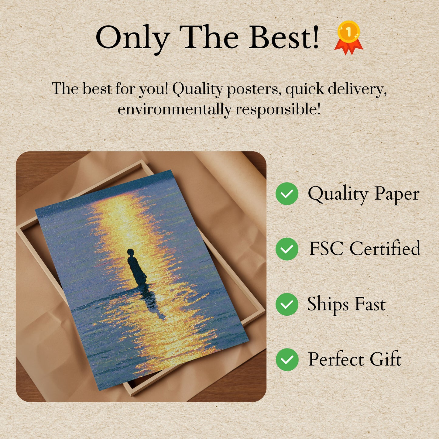 Solitude by the Golden Waters Poster