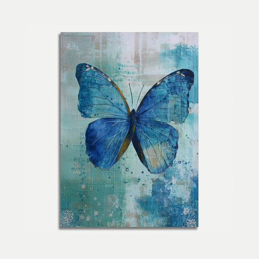 Blaue Schmetterlingsflügel Poster