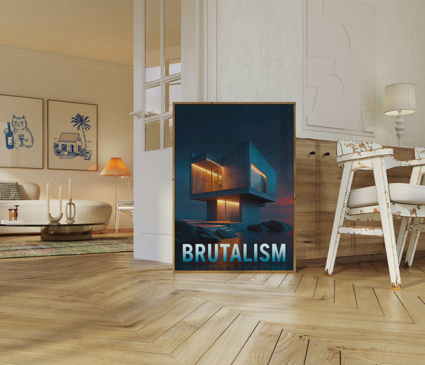 Moderne Brutalistisk Arkitektur Plakat