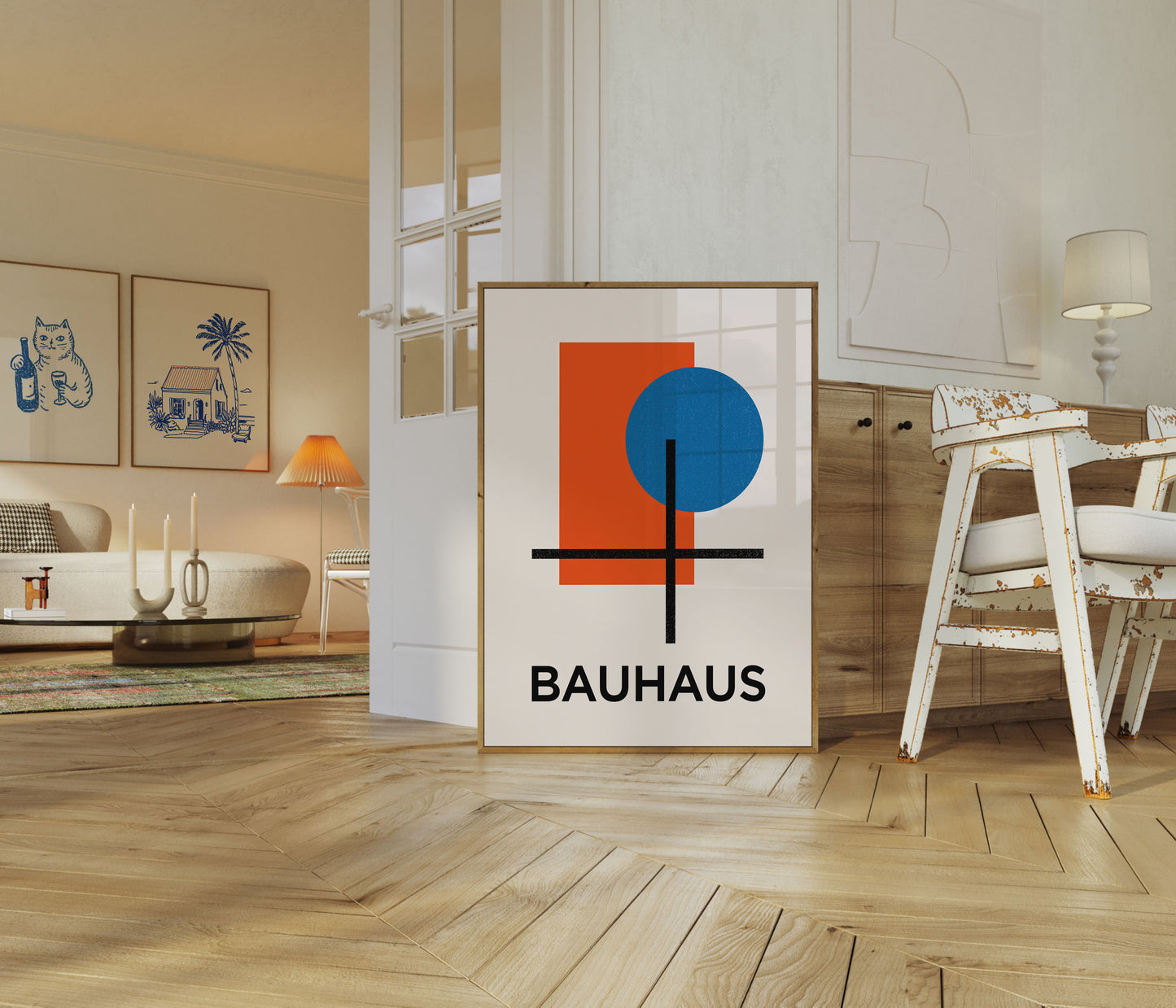 Bauhaus Geometrische Komposition Plakat