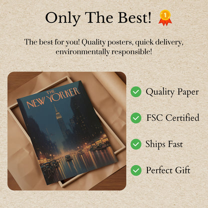 Rainy New York City Night Poster