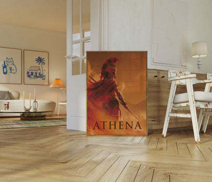 Athena Goddess Warrior Poster