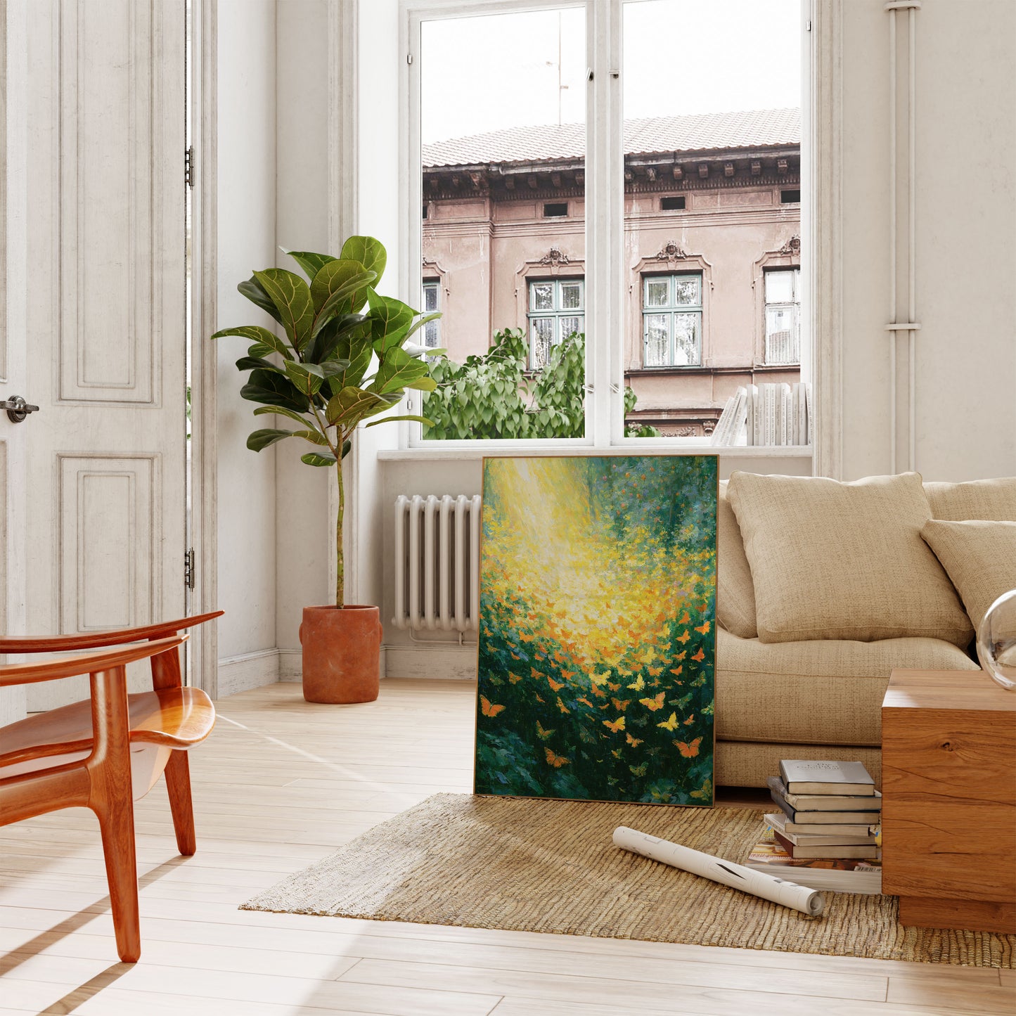 Butterflies Dancing in Sunlight Poster