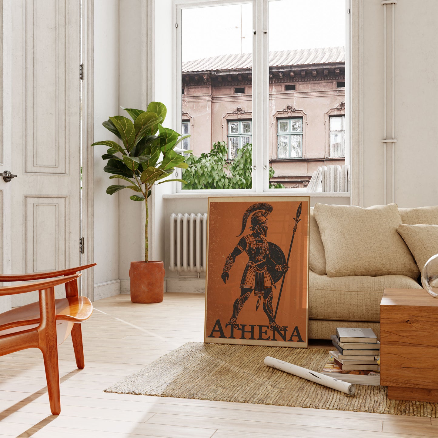 Athéna Řecká Bohyně Válečnice Plakát