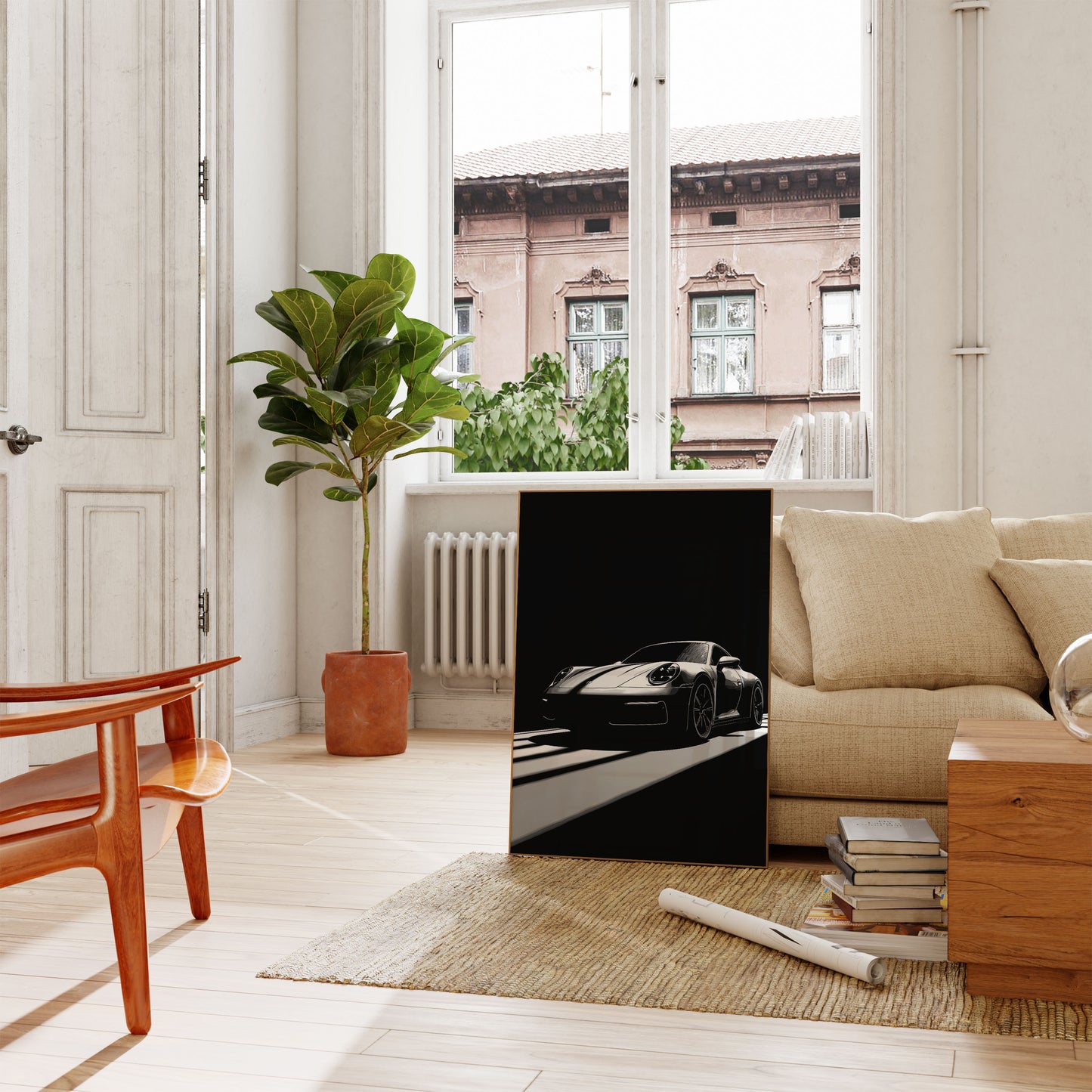 Midnight Porsche Silhouette Poster