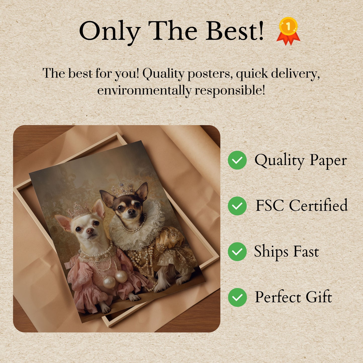 Royal Chihuahua Elegance Poster