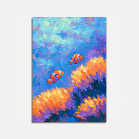 Clownfish in Coral Reef Poster