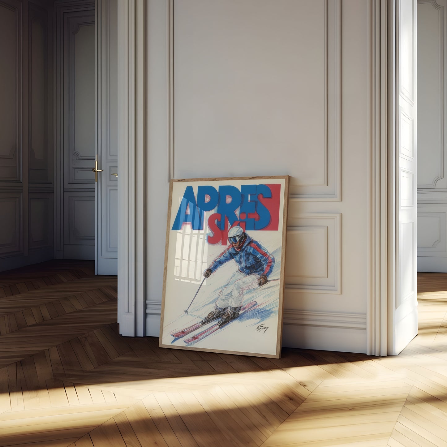 Apres Ski Dynamic Winter Sports Poster