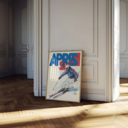 Apres Ski Dynamic Winter Sports Poster