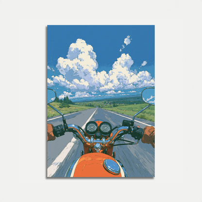 Motorrad-Abenteuer-Poster für die offene Straße