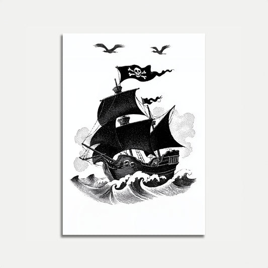 Dark Seas Pirate Ship Poster