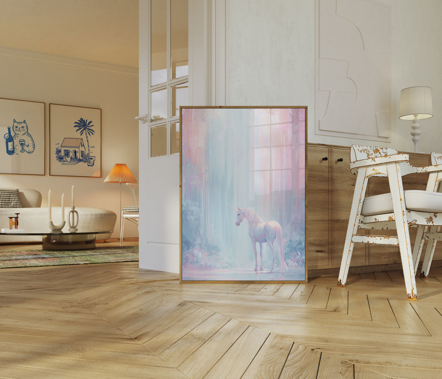Poster Sogno di Unicorno Pastello