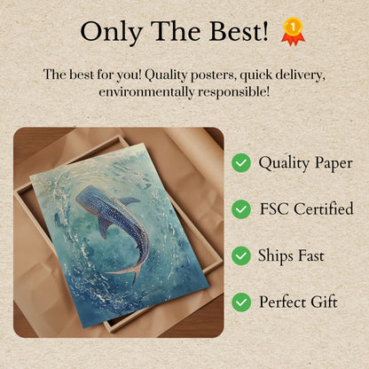 Majestic Whale Shark Ocean Poster