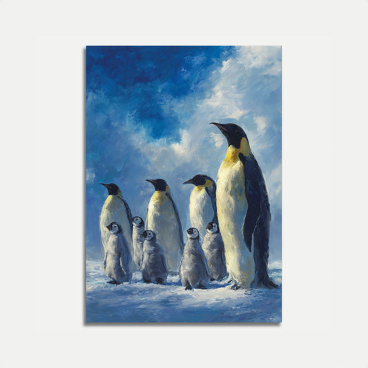 Emperor Penguin Family Portrait Poster