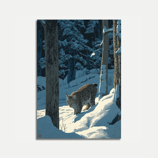 Poster Lince nella Foresta Invernale