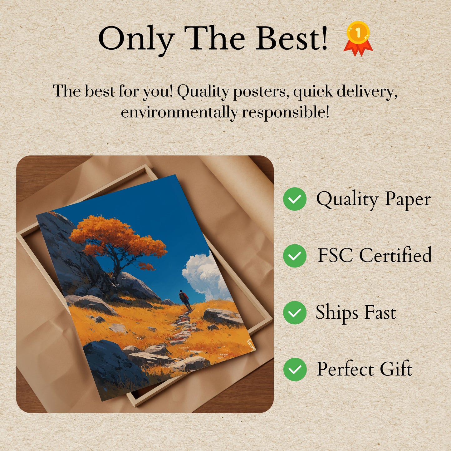 Autumn Mountain Trail Poster