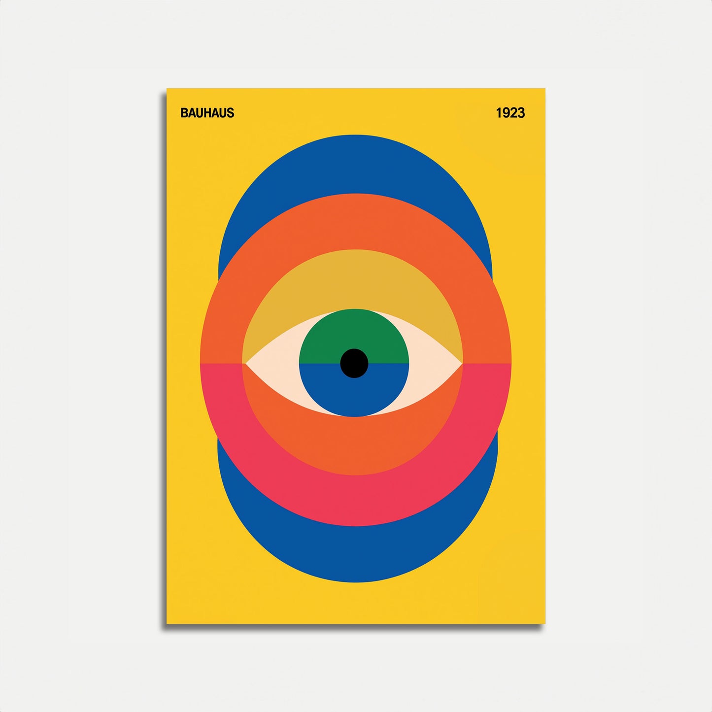Bauhaus Geometric Eye Poster