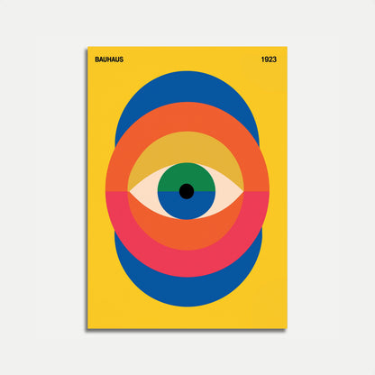 Bauhaus Geometric Eye Poster