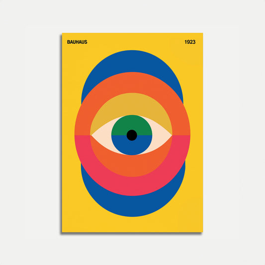 Bauhaus Geometric Eye Poster
