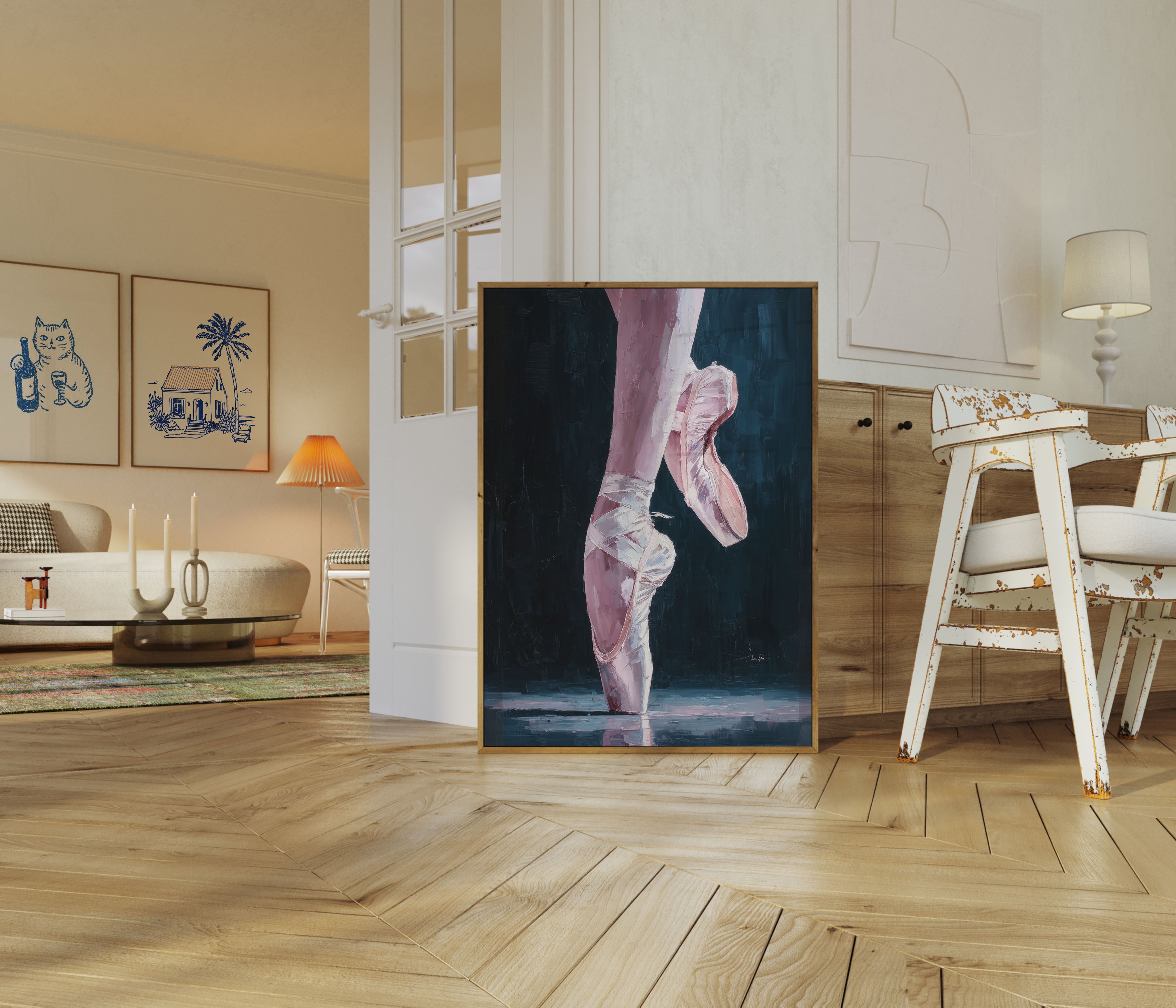 Ballet Pointe Shoes Poster - Dance Art Print Artwork – Artisout