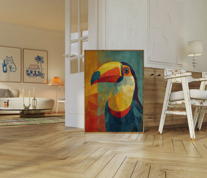Colorful Geometric Toucan Poster
