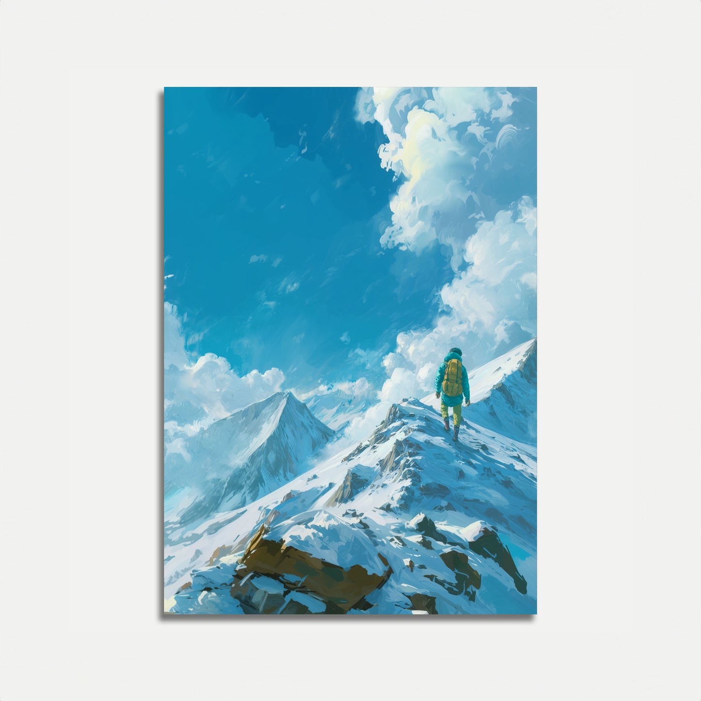 Póster de la expedición a la cima de la montaña