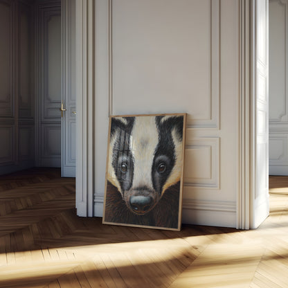 Poster Ritratto Badger Face