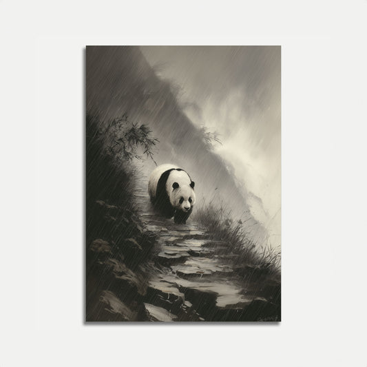 Misty Mountain Panda Poster