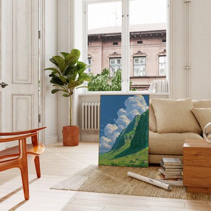 Alpine Mountain Valley Landscape Poster