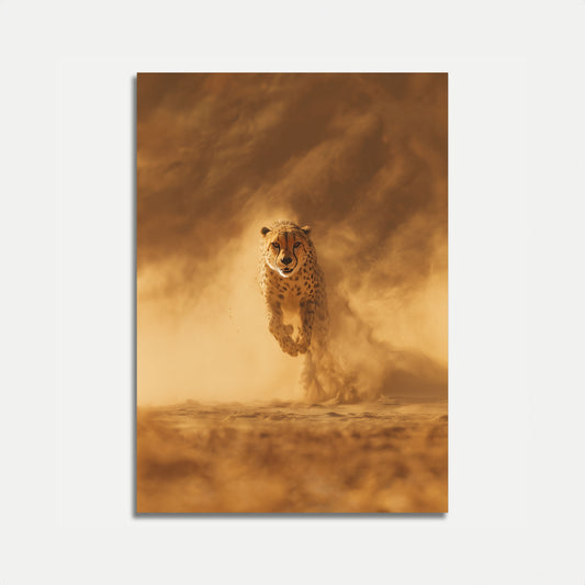 Dust Chasing Cheetah Poster