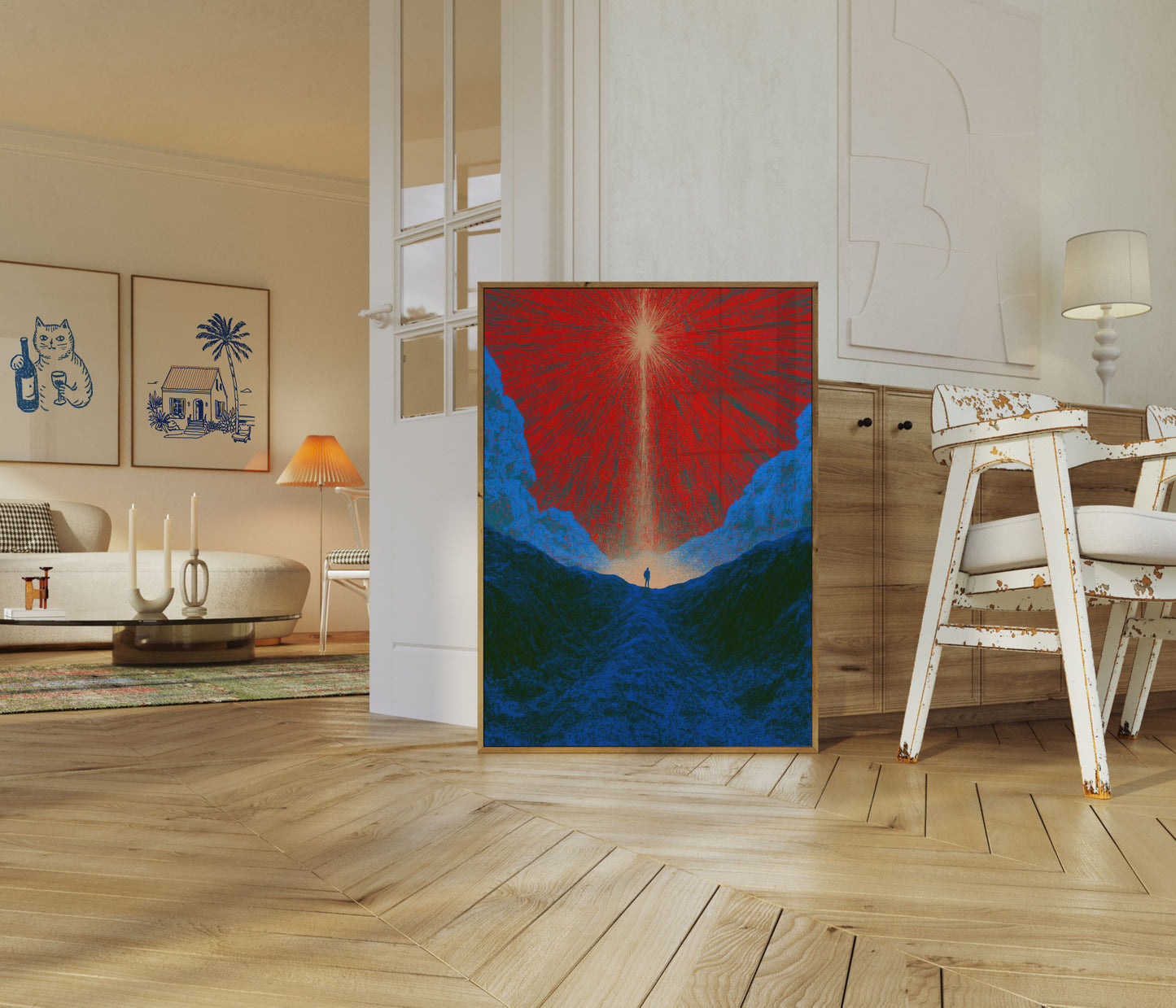 Geistiges Erwachen Berg Poster