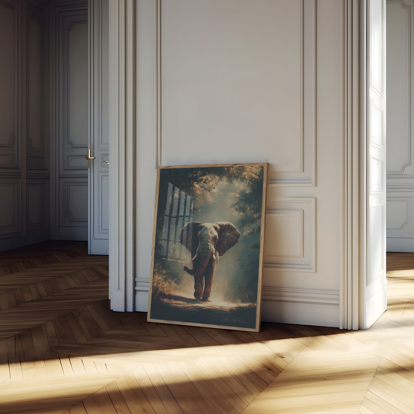 Majestic Elephant Forest Journey Poster