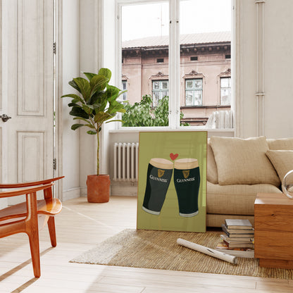 Guinness Love Toast Poster