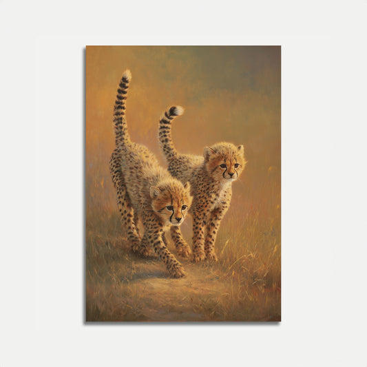 Jovens Guepardos na Savana Pôster