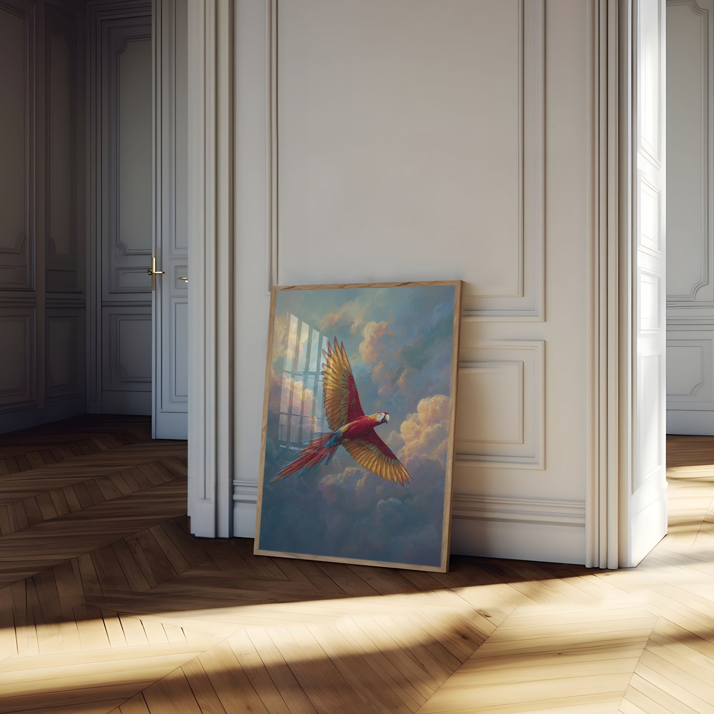 Scarlet Macaw Flight Poster