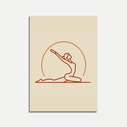 Póster de flujo de yoga sereno