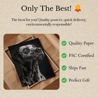 Póster de perfil de dálmata noble