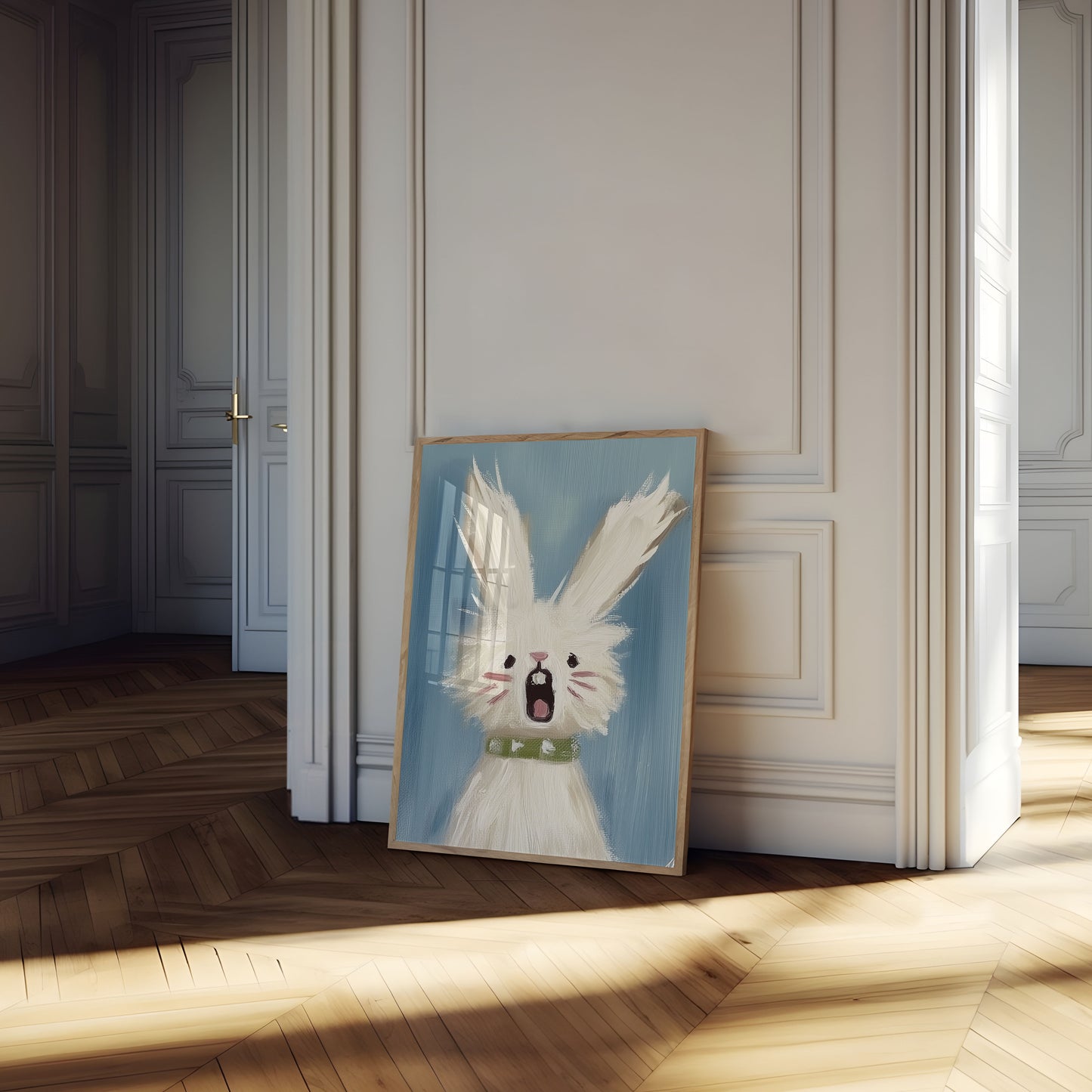 Screaming Fluffy Bunny Poster