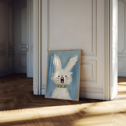 Screaming Fluffy Bunny Poster