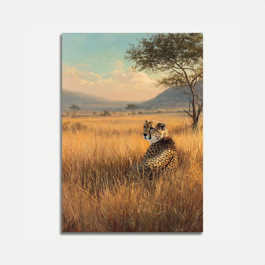Golden Savanna Cheetah Poster