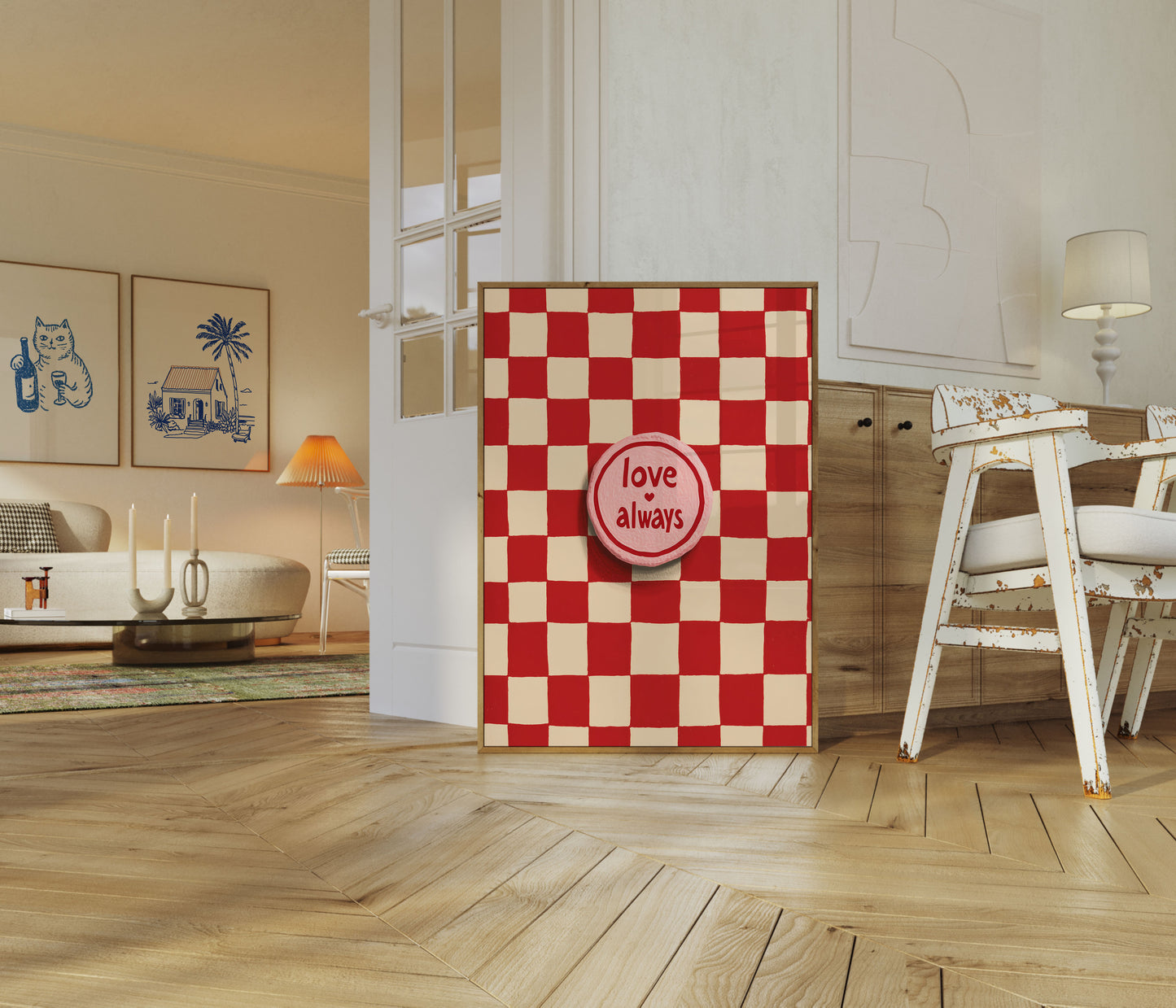 Love Always Checkerboard Poster