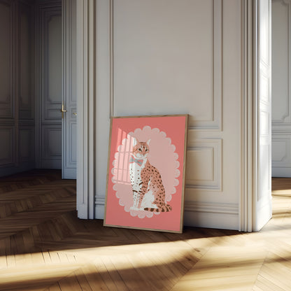 Elegante Katze mit Fliege Poster