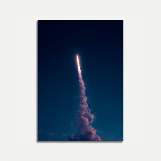 Rocket Launch into Darkness Poster