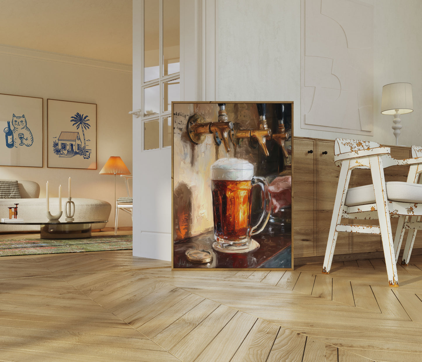 Golden Beer Tap Magic Poster