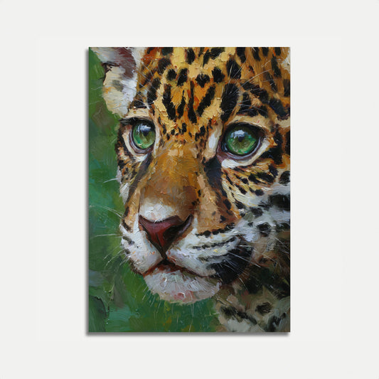 Luipaard met groene ogen poster