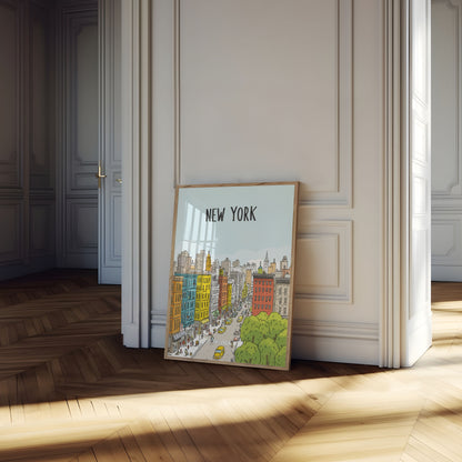 Scena di strada di New York City Poster