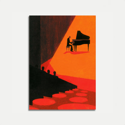 Piano Performance Under Spotlight Poster