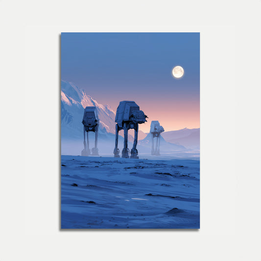 Plakat Imperialnych Maszerów w Arktycznym Krajobrazie