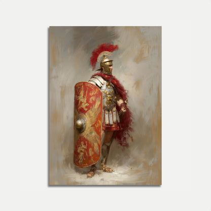 Majestic Roman Legionary Battle Poster