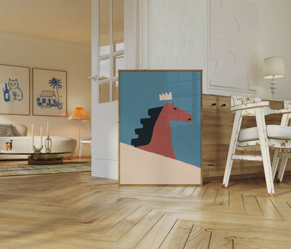 Kongelig Hest Med Krone Plakat